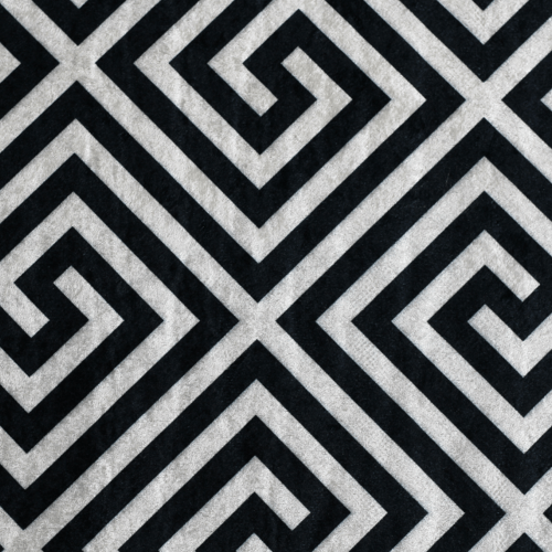 Preproga, črno-bel vzorec, 160x230, MOTIV