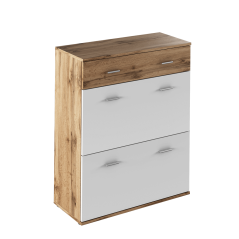 Komoda TIP 4, Wotan hrast/bijela, CYRIL - POSEBNA PONUDA