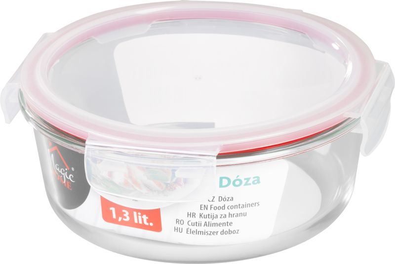 Dóza MagicHome, okrúhla, 1300 ml, s vekom, Clip