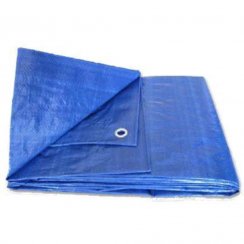 Prekrivač cerada 4x4 m plava, sa okicama STANDARD