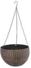 Strend Pro Moderner Blumentopf, hängend, hängend, Gold, 26x16 cm, mit Kette und Aufhänger (akce)