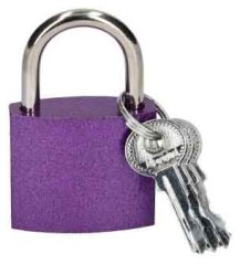 Zámok visiaci liatinový, farebný AB-40 mm, XL-TOOLS