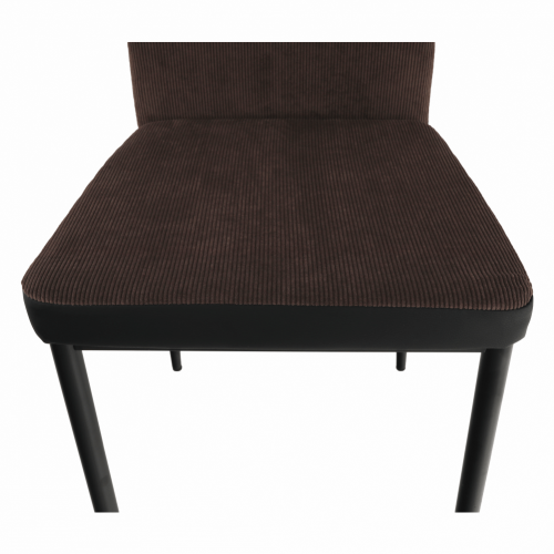 Krzesło do jadalni, ciemnobrązowy/czarny, ENRA