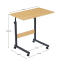 Verstellbarer PC-Tisch mit Rollen, Eiche/Schwarz, JUSTUS