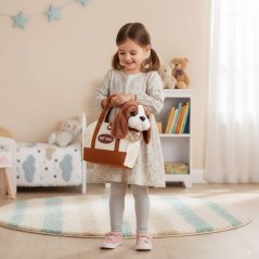 Plyšové šteniatko Beagle v taške