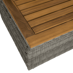 Garten-Rattansofa, grau/natur, MALORY