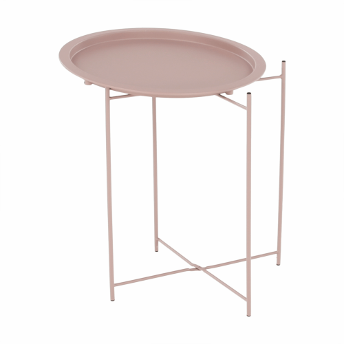 Příruční stolek s odnímatelným tácem, nude růžová, RENDER