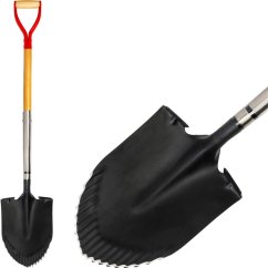 Ásó Strend Pro Premium RedShark, hegyes, fa nyéllel, D 1150 mm