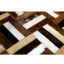 Luxus bőrszőnyeg, barna /fekete/bézs, patchwork, 70x140 , bőr TIP 2