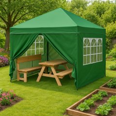 Cort pavilion de grădină 3x3 m Pop-Up cu 4 laturi MultiGarden