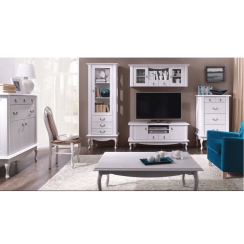 Vitrin DA5, fehér fenyő, VILAR (akció)