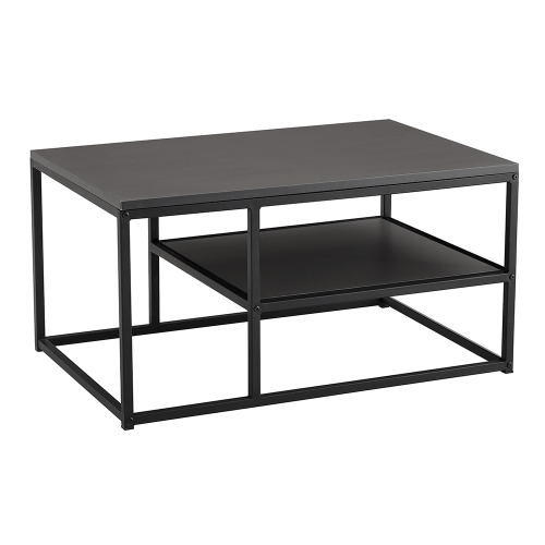 Konferenční stolek, grafitová/černá, BARMIO