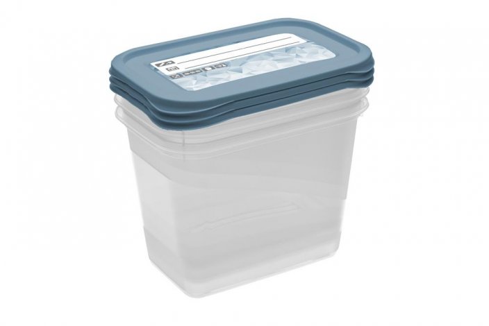 Lebensmittelbehälter UH 3er-Set MAGIC ICE/POLAR 1 l 15,5x10,5x11,5 cm rechteckig