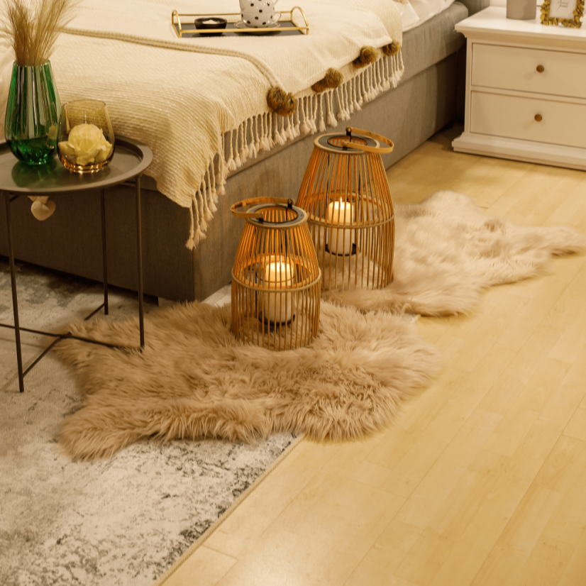 Kunstfell, Beige, 60x90, EBONY TYP 2