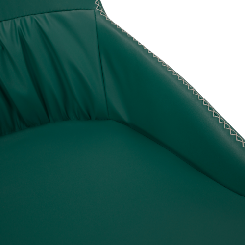 Scaun de masă, piele ecologică verde/metal, KALINA