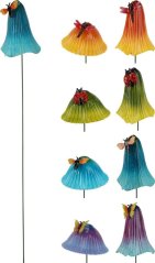 Dekorácia zapichovacia hríb s hmyzom 70 cm plast/kov