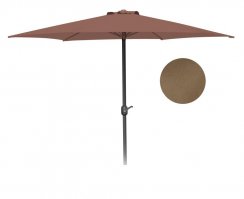 Umbrelă de soare 270 cm gri-maro MANGO cu mâner KLC