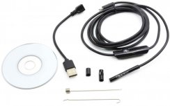 Inšpekcijska kamera vodotesna kamera premer 5,5 mm USB, 6 LED, 2 m, GEKO