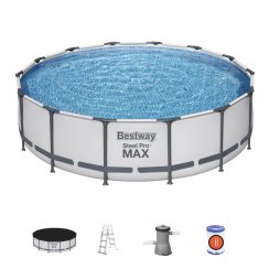 Bazén Bestway® Steel Pro MAX, 56950, filtr, pumpa, žebřík, prostěradlo, 4,27x1,07 m