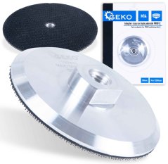 Kotúč unášací hliníkový, suchý zips, 100 mm, závit M14, GEKO
