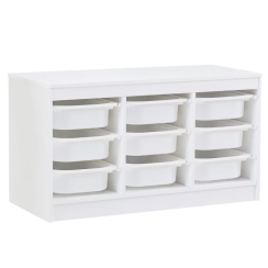 Organizér s úložnými boxami, biela, TRIMAL
