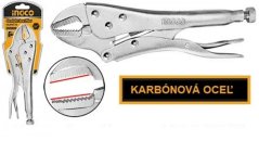Kliešte rýchloupínacie rovné 250mm INGCO KLC