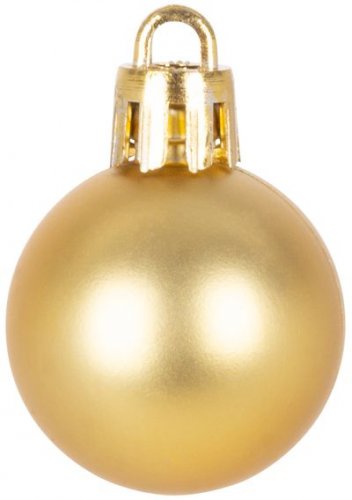 MagicHome božićne kuglice, 12 kom, 3 cm, zlatne, za božićno drvce