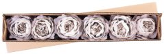 MagicHome Blume, offene Rose, lila, Stiel, Blütengröße: 11 cm, Blütenlänge: 22 cm, Packung. 6 Stk