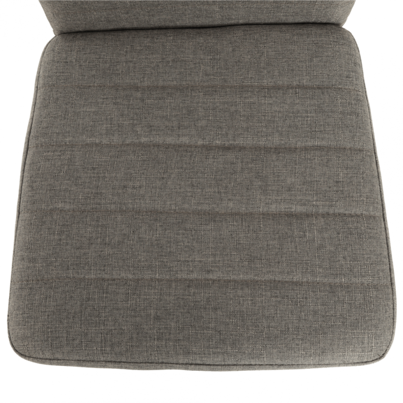 Stuhl, brauner Stoff/schwarzes Metall, COLETA NOVA
