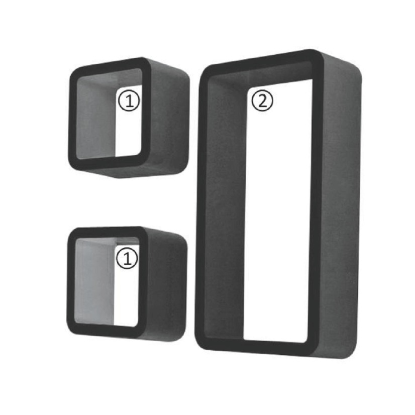Regale, 3-tlg., schwarz, TRIX FY 7493