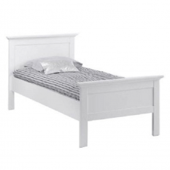 Łóżko, białe, 90x200, PARIS 77801