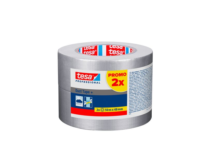 Páska tesa Duct Tape, lepiaca, strieborná, textilná, 48 mm, L-50 m