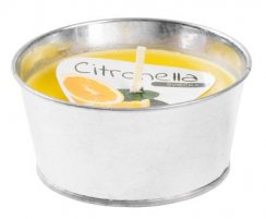 Svíčka Citronella CB146, repelentní, kbelík, 130 g, 120x60 mm