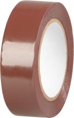 Strend Pro szalag, 19 mm, L-10 m, max. 80°C, 600V, barna, szigetelő, ragasztó, PVC, 10 db-os csomagban