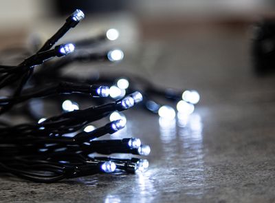 Łańcuch MagicHome Christmas Ceibo, 48 diod LED zimna biel, 8 funkcji, timer, 3xAA, zewnętrzne, oświetlenie, L-3,50 m