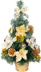 Braduleț MagicHome de Crăciun, împodobit, auriu, 40 cm