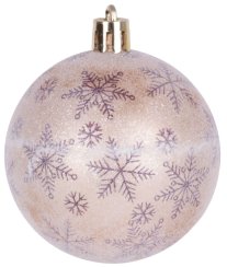 Bombki MagicHome, 9 szt., brązowe, matowe, z dekoracją, na choinkę, 6 cm
