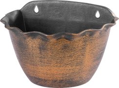 Strend Pro Wave virágtartó, 26x18 cm, arany, metál hatású, függő