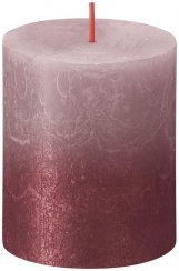 Svíčka bolsius Rustic, Vánoční, Sunset Ash Rose+ Red, 80/68 mm
