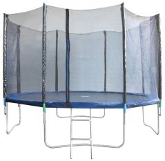 Trampolin Skipjump GS12, 366 cm, Außennetz, Leiter