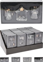 Viseči božični mešani okraski iz 3 kozarcev