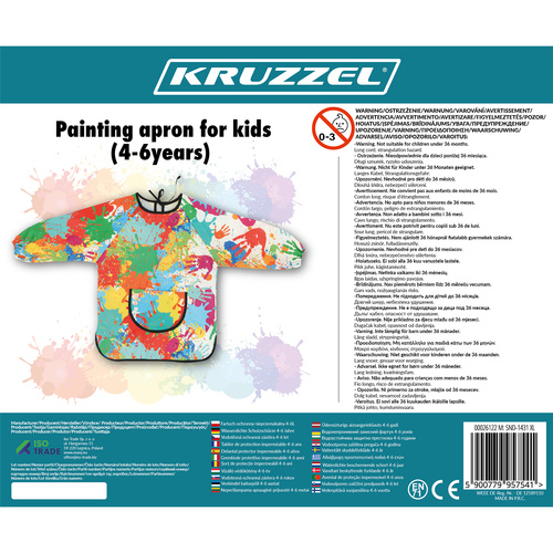 Vodotesná ochranná zástera 4-6L Kruzzel 26122 (akce)