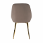 Blagovaonska stolica, sivo-smeđa Taupe/zlatna krom-zlatna, PERLIA