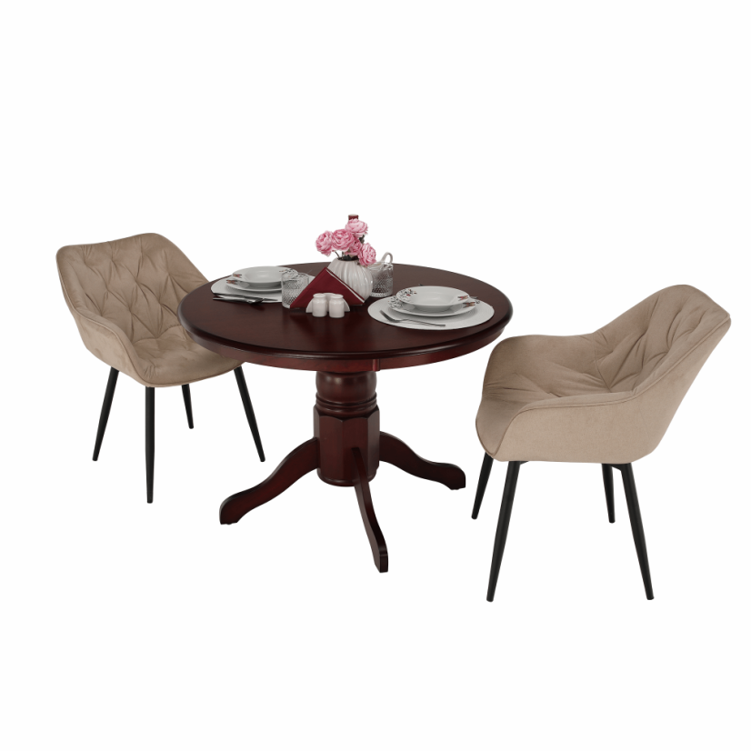 Esstisch, rund, Kastanie, Durchmesser 106 cm, TABLOS (akce)