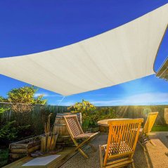 Obdĺžniková slnečná plachta, vodotesná strieška, 2x3 m, béžová, MultiGarden