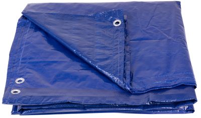 Cerada Poolco 4,5 m, 120 g/m, pokrivač, plava, okrugla, s mrežicom