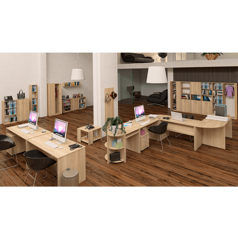 Schreibtisch mit Auszug, Sonoma-Eiche, TEMPO ASSISTENT NEW 023