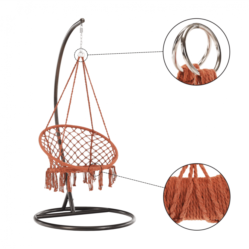 Viseća stolica, bež-smeđa, AMADO 2 NOVO