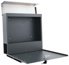 Briefkasten Edelstahl-Anthrazit, 37x36x11cm, XL-TOOLS