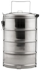 Škatla za malico MagicHome SS682, 4x1,2 lit., nerjaveče jeklo, Inox, 16x26 cm